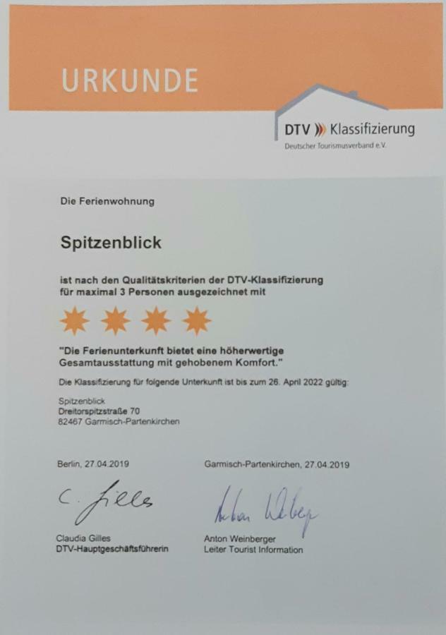 Apartment Spitzenblick Garmisch-Partenkirchen Ngoại thất bức ảnh